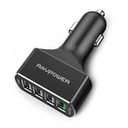 Ravpower Car Charger 4-port Quick Charge 3.0 54w Black