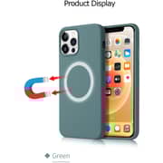 MindPure Efficiente Series Magnetic Liquid Silicone Case Green iPhone 13 Pro