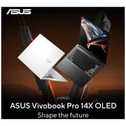 ASUS VivoBook Pro 14X OLED (2021) Laptop - AMD Ryzen 9-5900HX / 14inch 2.8K OLED / 16GB RAM / 1TB SSD / 4GB NVIDIA GeForce RTX 3050 Ti Graphics / Windows 10 Home / English & Arabic Keyboard / Black / Middle East Version - [M7400QE-OLEDBR9T]
