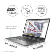 HP ZBook Power (2021) Laptop - 11th Gen / Intel Core i7-11800H / 15.6inch FHD / 512GB SSD / 16GB RAM / 4GB NVIDIA Quadro T1200 Graphics / Windows 10 Pro / English & Arabic Keyboard / Silver / Middle East Version - [G8]