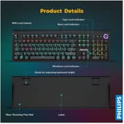 Philips USB Wired Mechanical Gaming Keyboard Black