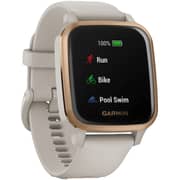Garmin 010-02426-11 Venu Sq Music Smart Watch Light Sand/Rose Gold