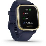 Garmin 010-02426-12 Venu Sq Music Smart Watch Navy Blue/Light Gold
