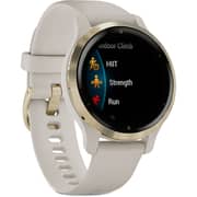 Garmin 010-02429-11 Venu 2S Smart Watch Light Gold/Stainless Steel Bezel