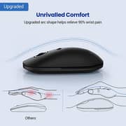 Victsing Wireless Silent Mouse Slim With Usb Receiver - 5 Dpi Levels Black