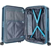 American Tourister 1 Pc Durable Technum Next Luggage Trolley Case Metallic Blue - 251-2501-004502