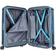 American Tourister 1 Pc Durable Technum Next Luggage Trolley Case Metallic Blue - 251-2501-004502