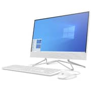 HP (2020) All-in-One Desktop - 11th Gen / Intel Core i3-1115G4 / 21.5inch FHD / 256GB SSD / 4GB RAM / Shared Intel UHD Graphics / Windows 10 Home / English & Arabic Keyboard / White / Middle East Version - [22-DF1004NE]