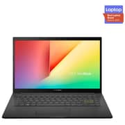 Asus Vivobook S14 M413UA-EB043T Slim Laptop Ryzen 5 2.1GHz 8GB 512GB Shared Win10Home 14inch FHD Black English/Arabic Keyboard