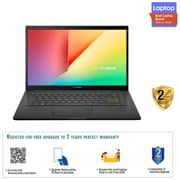 Asus Vivobook S14 M413UA-EB043T Slim Laptop Ryzen 5 2.1GHz 8GB 512GB Shared Win10Home 14inch FHD Black English/Arabic Keyboard