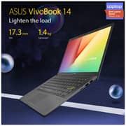 Asus Vivobook S14 M413UA-EB043T Slim Laptop Ryzen 5 2.1GHz 8GB 512GB Shared Win10Home 14inch FHD Black English/Arabic Keyboard