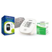 Omron 3 In 1 Value Pack BP Monitor M1 Basic + One Touch Sugar Machine + OneTouch Strip