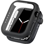 Amazing Thing Marsix Designed For Apple Watch 45mm (series 7) Case Cover With Built In Tempered Glass Screen Protector - Black