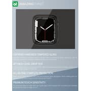 Amazing Thing Marsix Designed For Apple Watch 45mm (series 7) Case Cover With Built In Tempered Glass Screen Protector - Black