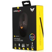 Crown Gaming Wired Mouse 2m Black