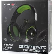 Crown CMGH 101 Over Ear Gaming Headset Black/Green