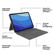 Logitech Combo Touch Backlit Keyboard Case For Apple 11