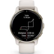 Garmin 0100249612 VENU 2 Plus GPS Smart Watch Cream Gold Stainless Steel Bezel W/Ivory Case and Silicone Band