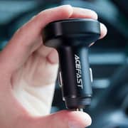 Acefast 3 Port Fast Car Charger Black