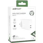 Acefast Dual Port Fast Wall Charger White