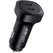 Acefast Dual Port Fast Car Charger Black