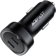 Acefast Dual Port Fast Car Charger Black