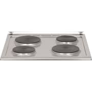 Milton Electric Cooking Range 4 Burner Hot Plates With Oven Silver Colour Size (60 X 60) Cm Made In Turkey Model Fs6058hps 1-years Brand Warranty.