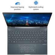 ASUS ZenBook Flip 13 OLED (2020) Laptop - 11th Gen / Intel Core i7-1165G7 / 13.3inch FHD OLED / 16GB RAM / 1TB SSD / Shared Intel Iris Xe Graphics / Windows 11 Home / English & Arabic Keyboard / Pine Grey / Middle East Version - [UX363EA-OLED101W]