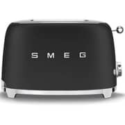 Smeg Toaster 2 Slice Matt Black TSF01BLMUK