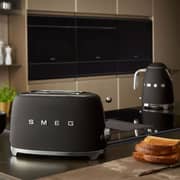 Smeg Toaster 2 Slice Matt Black TSF01BLMUK