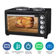 Nobel Electric Oven Black Convection Fan 2 Hot Plate Rotisserie