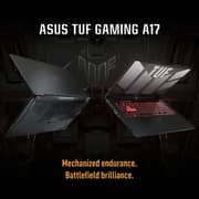 ASUS TUF A17 (2022) Gaming Laptop - AMD Ryzen 7-6800H / 17.3inch FHD / 16GB RAM / 512GB SSD / 4GB NVIDIA GeForce RTX 3050 Graphics / Windows 11 Home / English & Arabic Keyboard / Jaeger Grey / Middle East Version - [FA707RC-HX006W]