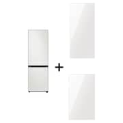 Samsung  BESPOKE 1.85m Fridge Freezer 350L With Top & Bottom Glam White Panel