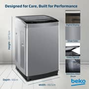 Beko 12 kg Top load washing, 10 Programmes, Air Dry, Stainless Steel drum, Silver colour, WTL120S