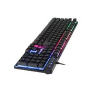 Meetion Rainbow Backlit Gaming Wired Keyboard Black