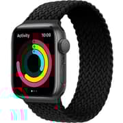 FITIT Braided Solo Loop Woven Strap for Apple Watch, Elastic Bracelet for iWatch 38mm 40mm 41mm for Women Men , Ultra 2 SE Series 3 and above with metal connectors