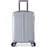 Stargold Sg-tpc35 Abs+pc Material Trolley Luggage With Number Lock, Silver- 20 Inches.