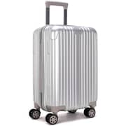 Stargold Sg-tpc35 Abs+pc Material Trolley Luggage With Number Lock, Silver- 20 Inches.