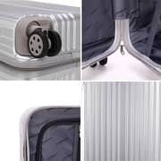 Stargold Sg-tpc35 Abs+pc Material Trolley Luggage With Number Lock, Silver- 20 Inches.