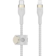 Belkin Braided Silicone USB-C To Lightning Cable 1m White