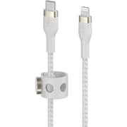 Belkin Braided Silicone USB-C To Lightning Cable 1m White