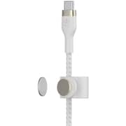 Belkin Braided Silicone USB-C To Lightning Cable 1m White