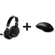SteelSeries SS-HSAC1WLS Arctis1 Wireless Over Ear Headset Black + 62521 Rival 3 Wireless Mouse Black