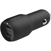 Belkin Dual USB-A Car Charger Boost Charge 24W Black