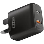 Green Lion Dual USB Wall Charger Black