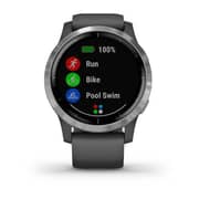 Garmin Vivoactive 4 Shadow Grey with Silver Hardware 45mm Smartwatch