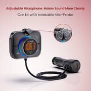 Moxedo Car Fm Transmitter Wireless Bluetooth Pd3.0 & Qc 3.0 38w Dual Ports Usb-a/usb Type-c Car Charger Hands-free Call, Noise Cancellation, Bass Booster, 7 Rgb Colors Support Sd Card Aux Input