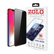 Zolo Anti-spy Privacy 9d Tempered Glass Screen Protector For Apple Iphone Xr Black