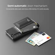 Vrs Design Damda Glide Hybrid Designed For Samsung Galaxy S22 Plus Case Cover (2022) Wallet [semi Automatic] Slider Credit Card Holder Slot [3-4 Cards] & Kickstand - Black