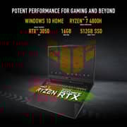 ASUS TUF A17 (2020) Gaming Laptop - AMD Ryzen 7-4800H / 17.3inch FHD / 16GB RAM / 512GB SSD / 4GB NVIDIA GeForce RTX 3050 Graphics / Windows 11 Home / English & Arabic Keyboard / Eclipse Grey / Middle East Version - [FA706IC-HX1137T]
